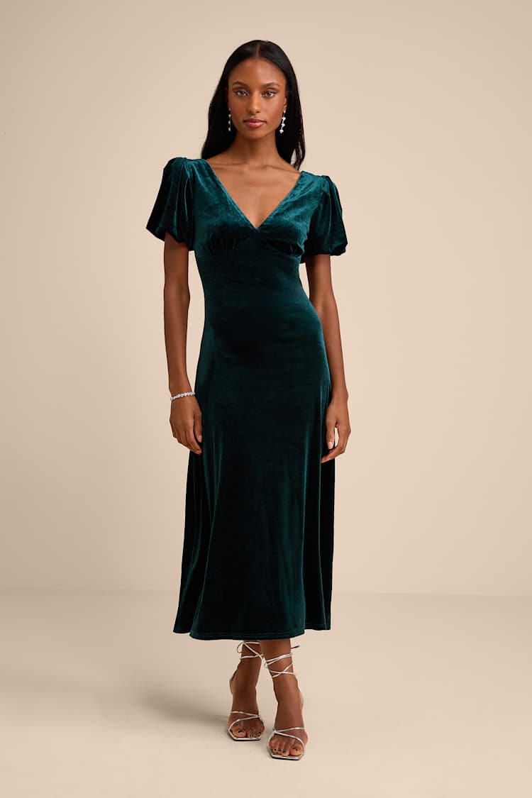 silk velvet midi dress Alessi Silk-Velvet Midi Dress in Black