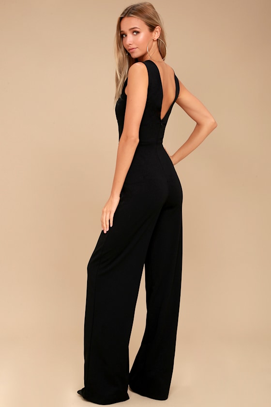 Ready For It Black Sleeveless Wide-Leg Jumpsuit 2