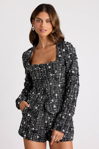LL2503059JACKET : CHARCOAL/WHITE/SHINY SILVER 1
