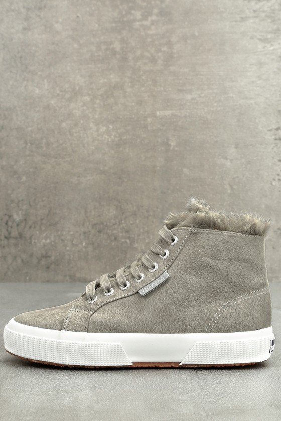 superga lined high top sneakers