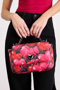 Bubble Hearts Red Embroidered Crossbody Bag 3