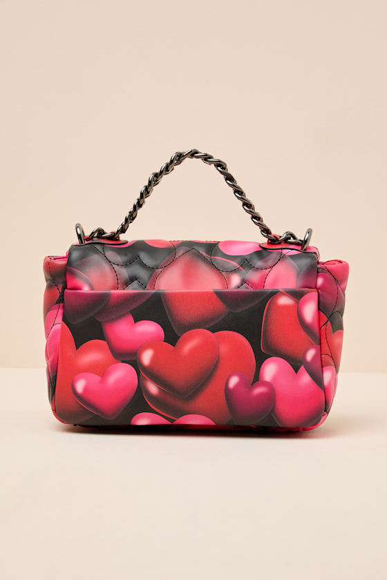 Bubble Hearts Red Embroidered Crossbody Bag - thumbnail 5