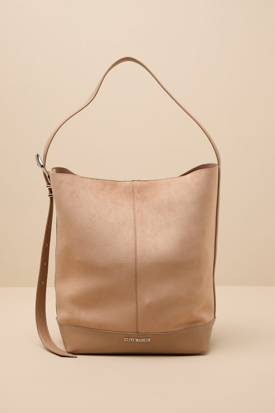 Denise Tan Suede Slouchy Tote Bag 2