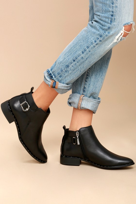 Steven by Steve Madden Clio Booties - Black Ankle Booties