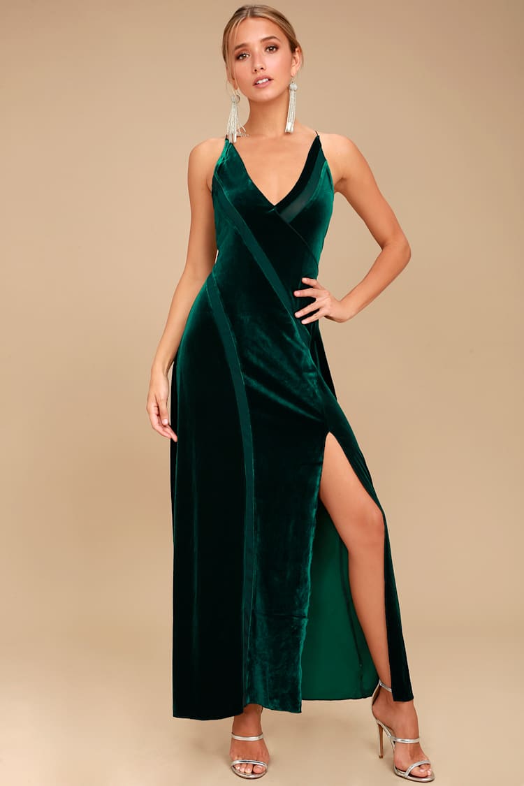 green emerald velvet dress Free People Free-Est Odette Midi Dress – White Chocolate Couture main image 0