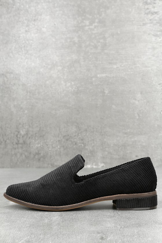 Arbor Black Corduroy Loafers 2