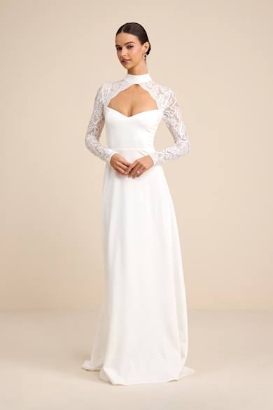White Long Sleeve Dresses for Women - Lulus