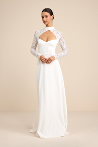 Keeley Lace Mock Neck Long Sleeve Maxi Dress 1