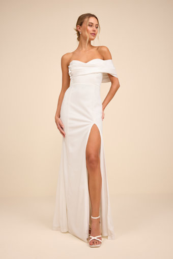 Beaumont White Asymmetrical Mermaid Maxi Dress 2