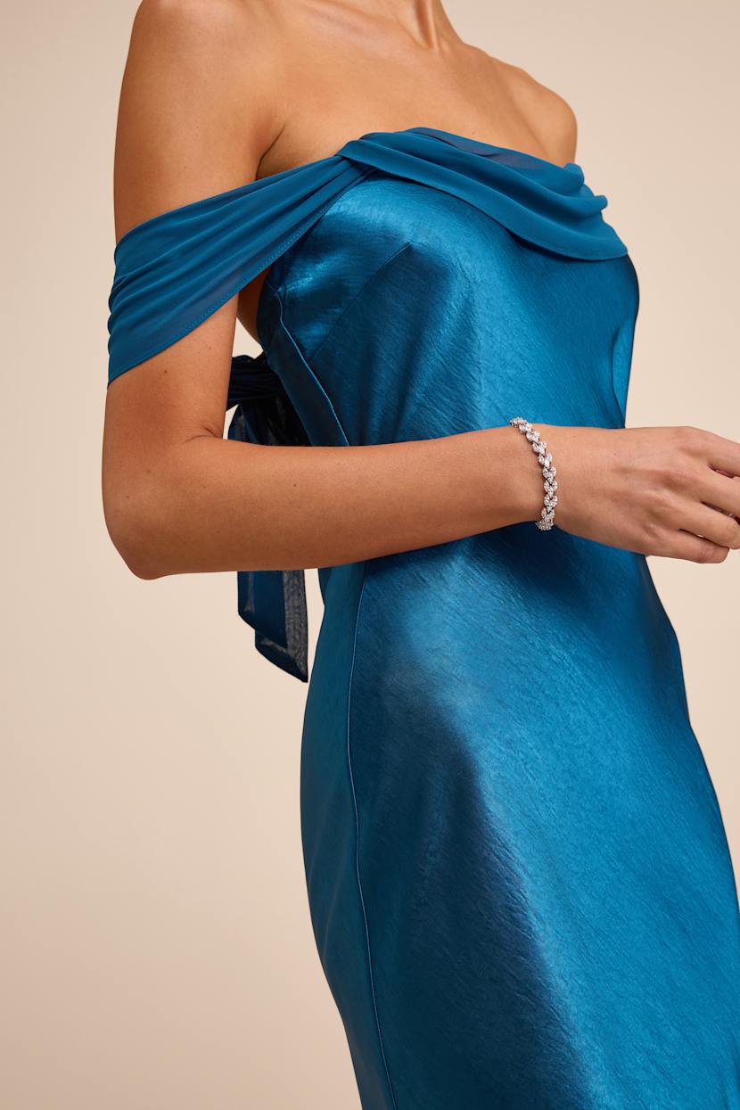 lulus teal maxi dress Estelle Teal Blue Floral Pleated Cutout Maxi Dress