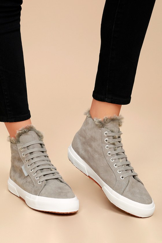 superga sherpa lined sneakers