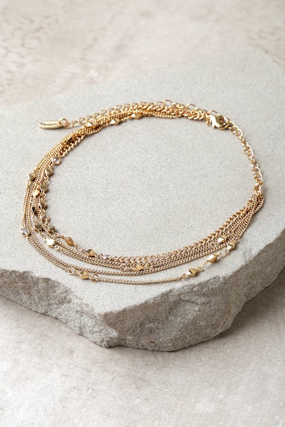 Ettika Dreaming Of Gold Layered Necklace Choker Necklace Lulus