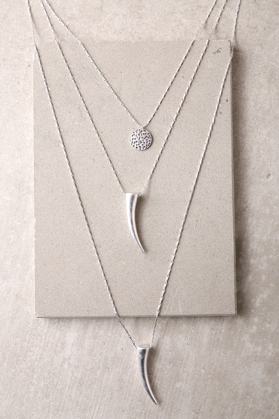 Running in the Wild Silver Layered Necklace