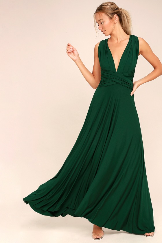 dark forest green dress