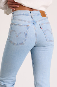 Wedgie Slim Light Wash High-Rise Jeans 6