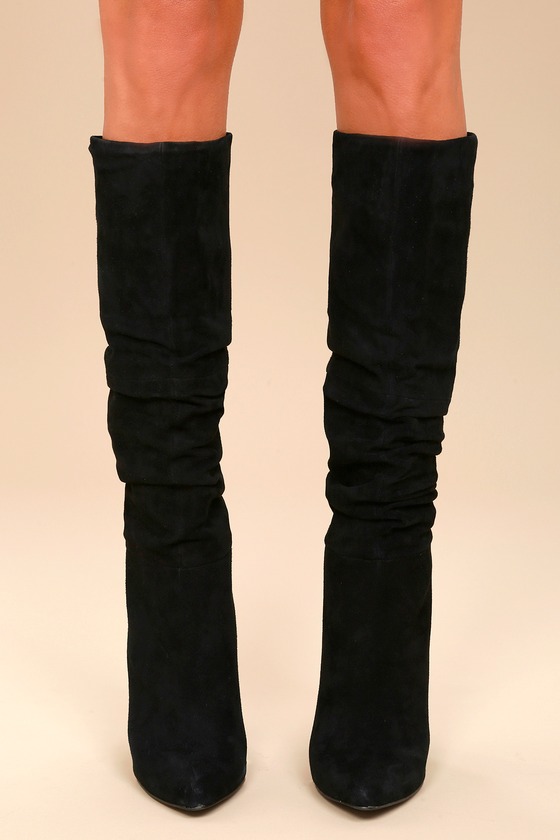 slouchy boots knee high