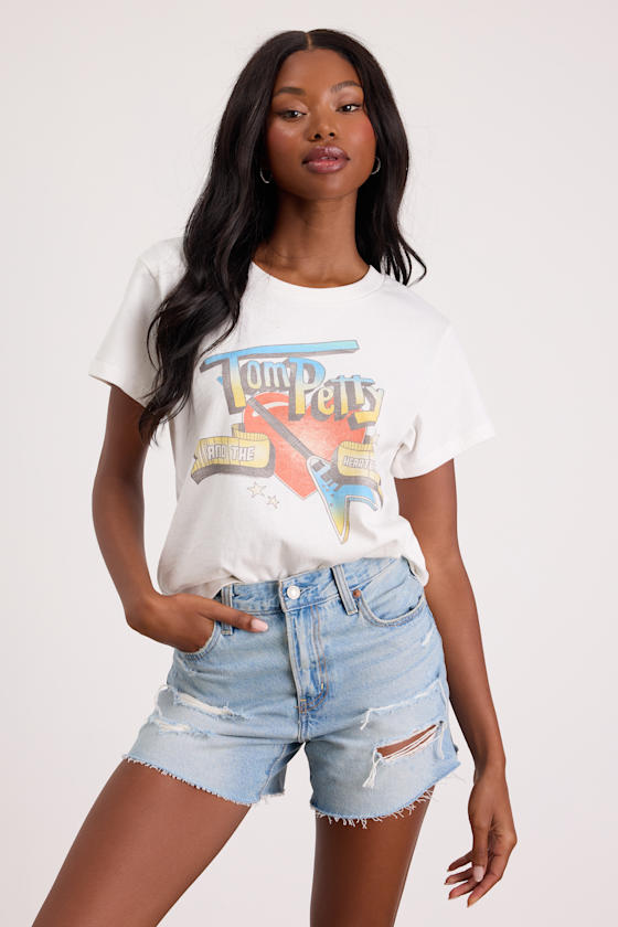 Ribcage Light Wash Distressed High-Rise Denim Shorts 2