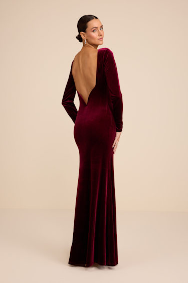 sachin and babi light blue dress Burgundy Velvet Backless Mermaid Maxi Dress | Womens | Medium (Available in XS, S, L, Xl) | Polyester/Spandex
