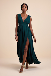 Heavenly Hues Emerald Green Maxi Dress 1