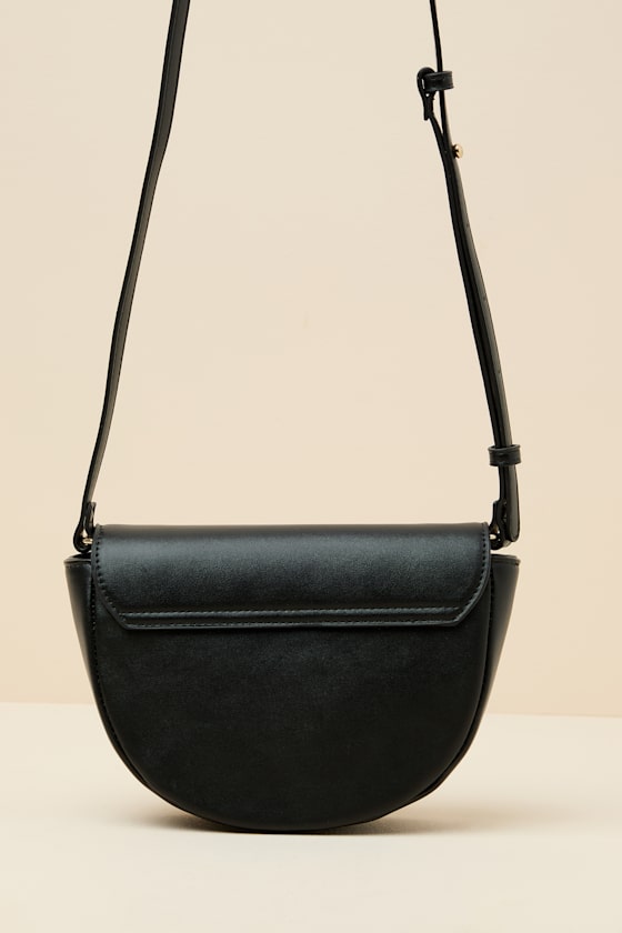 Cassia Black Horsebit Crossbody Bag - thumbnail 5