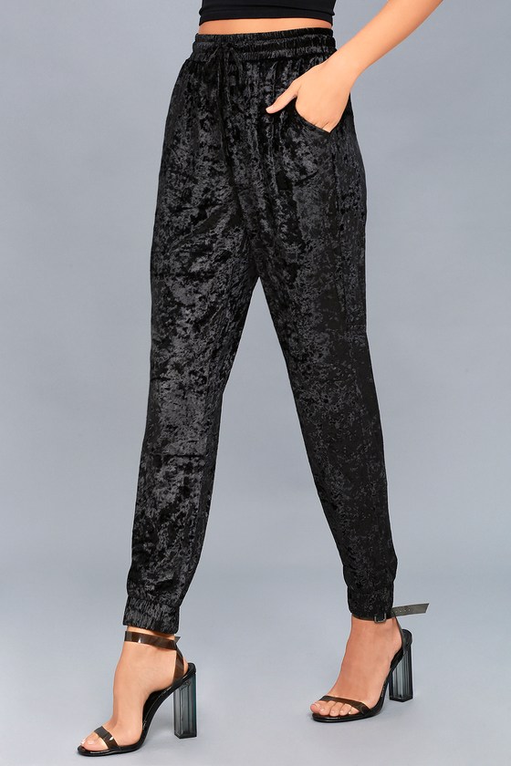 velvet jogger pants