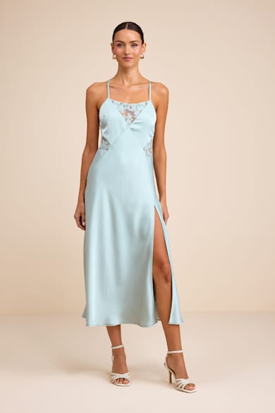 sachin and babi light blue dress Flattering Slip Dresses main image 1