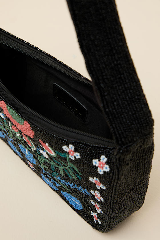 Raadha Black Multi Beaded Shoulder Bag - thumbnail 6