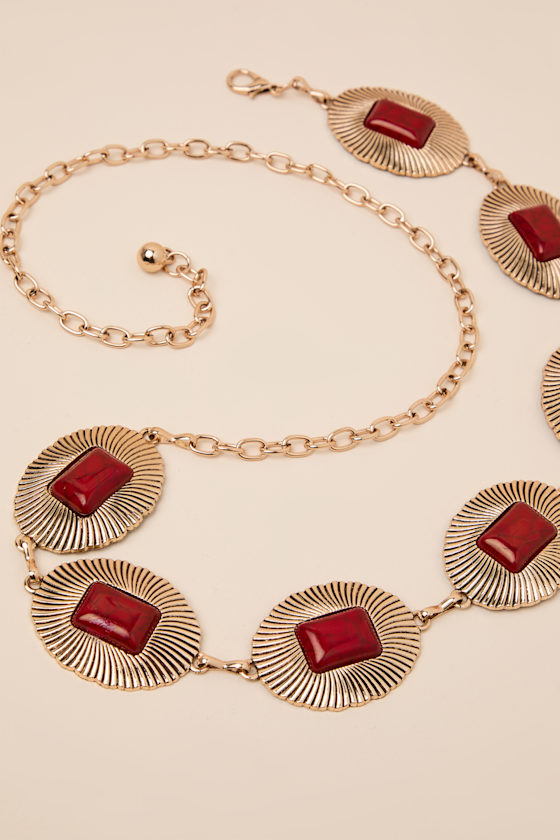 ICH84289AGO-BK: GOLD/RED 2