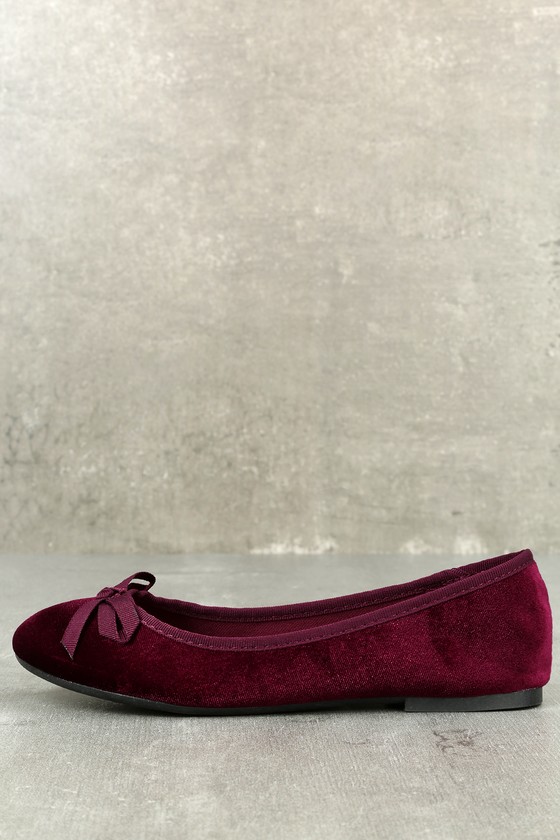 velvet lace up flats