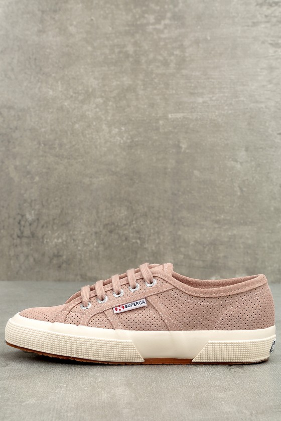 superga perforated leather sneakers