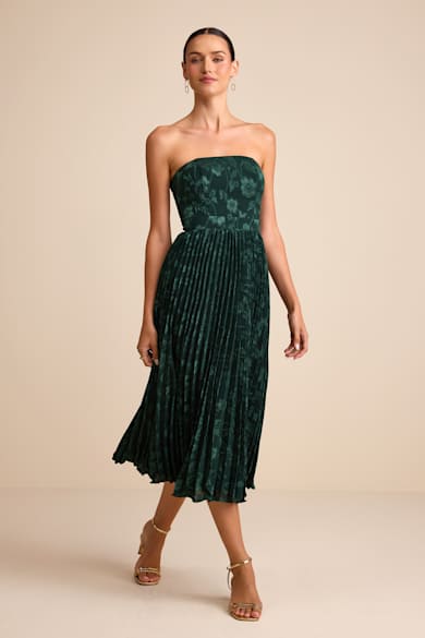 dark green tube dress Bodycon Tube Dress-9 Colors – L.A. Apparel main image 1