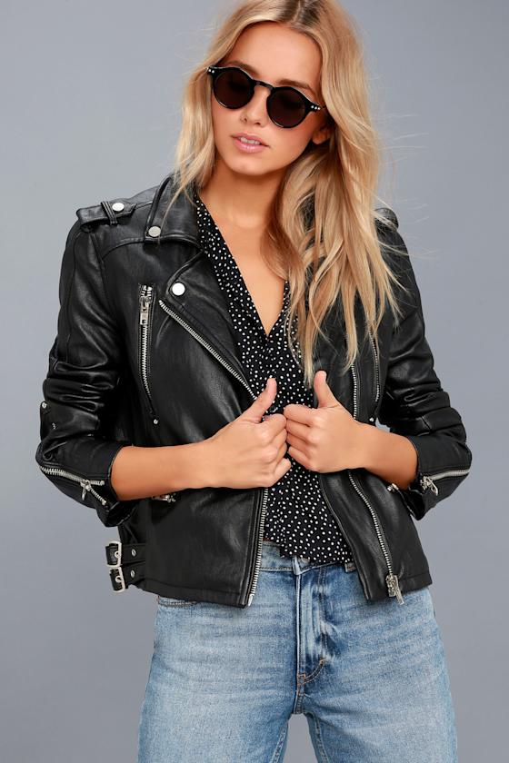 Ride Your Heart Out Black Vegan Leather Moto Jacket 3
