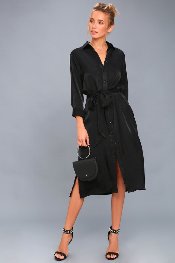 shirt dress long sleeve midi