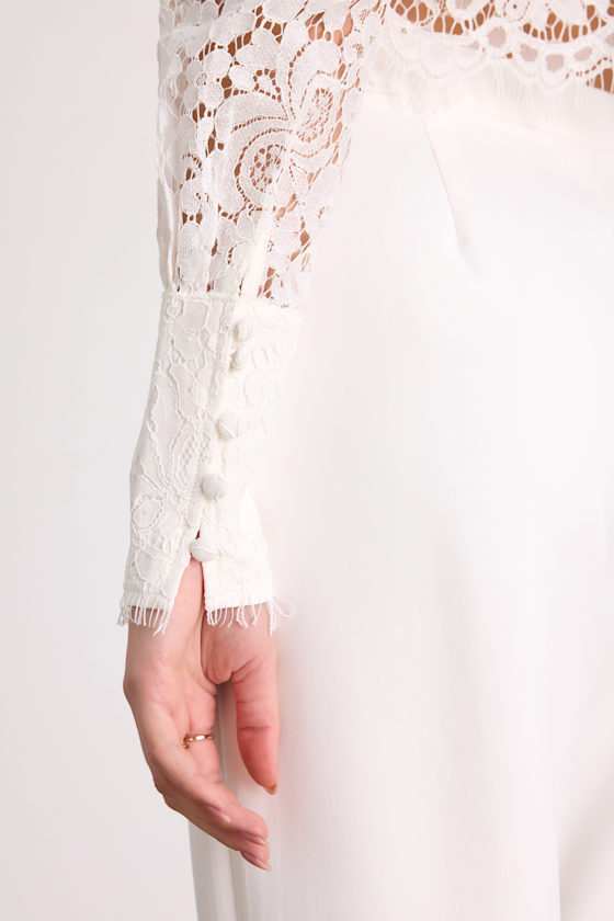 Ivory Eyelash Lace Top - Sheer Lace Top - Cropped Lace Top - Top - Image 5