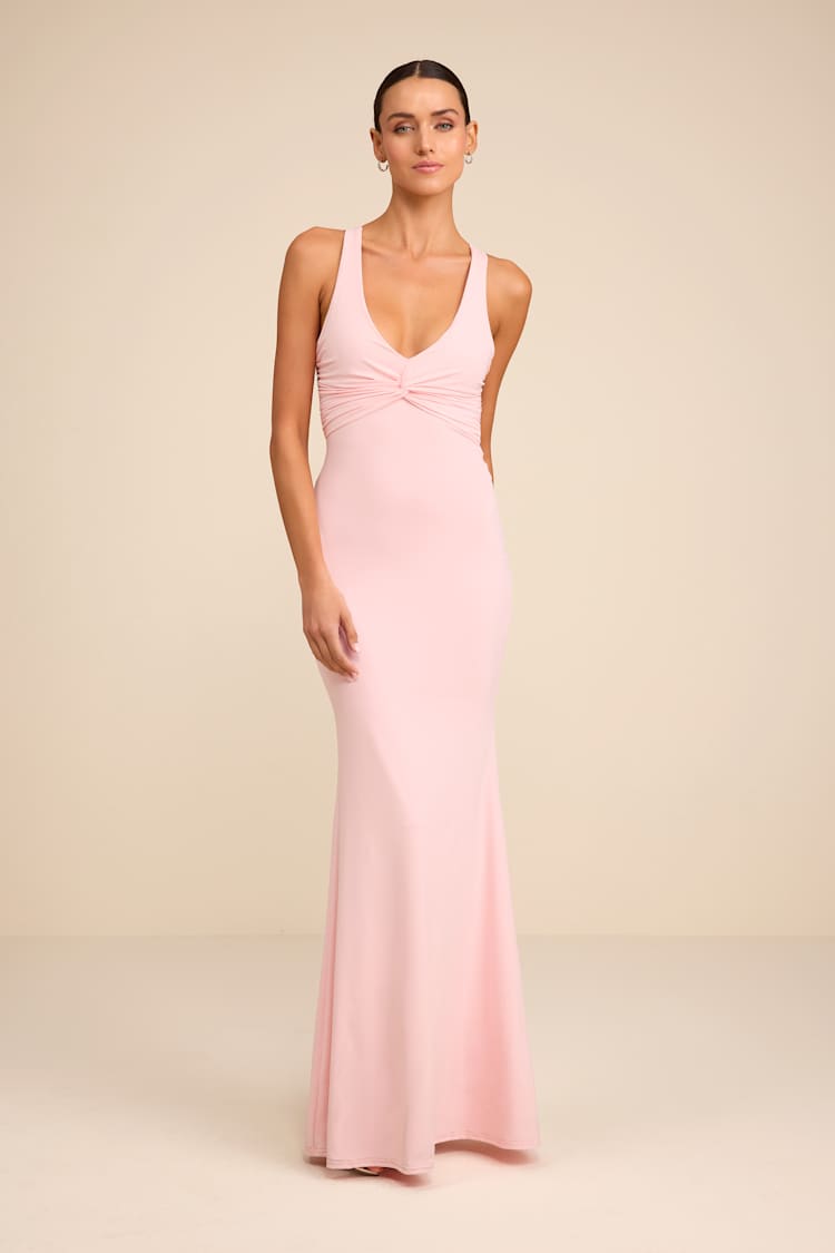 strapless open back dress Sophie Pink Dress main image 0