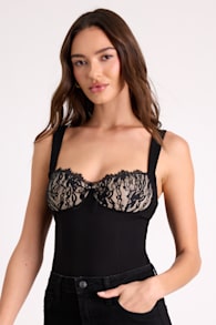 Letty Black Lace Bustier Tank Top 1
