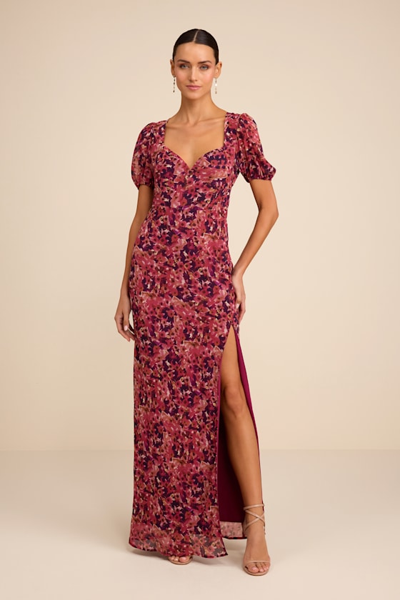 Gianni Rusty Rose Multi Floral Backless Maxi Dress 2