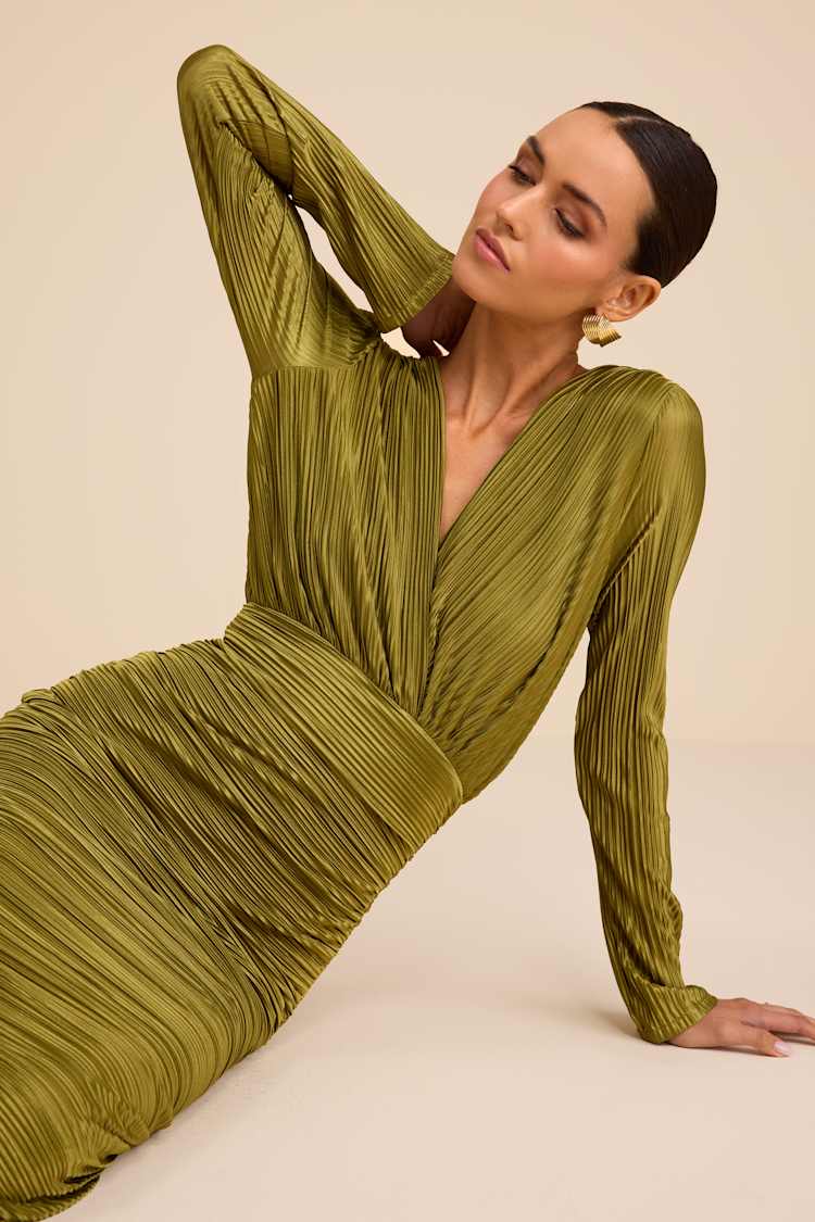 kelly green long sleeve dress Green With Envy Dress main image 0
