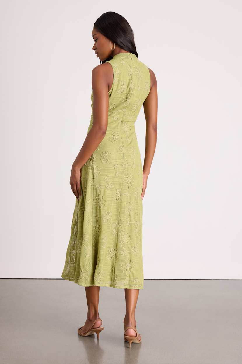 danny midi dress green Dani Slip Dress ~ Moss Green Luxe Satin S main image 1