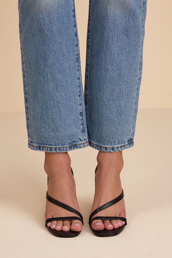 Leigh Black Strappy High Heel Sandals - thumbnail 4