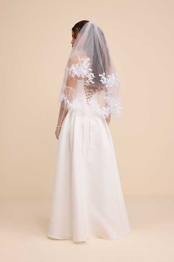 Annissa White Taffeta Drop Waist Lace-Up Maxi Dress 3