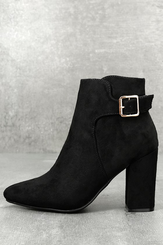 Neva Black Pointed Toe Ankle Booties 2