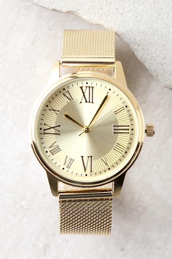 Chic Gold Watch Mesh Watch Women's Watch