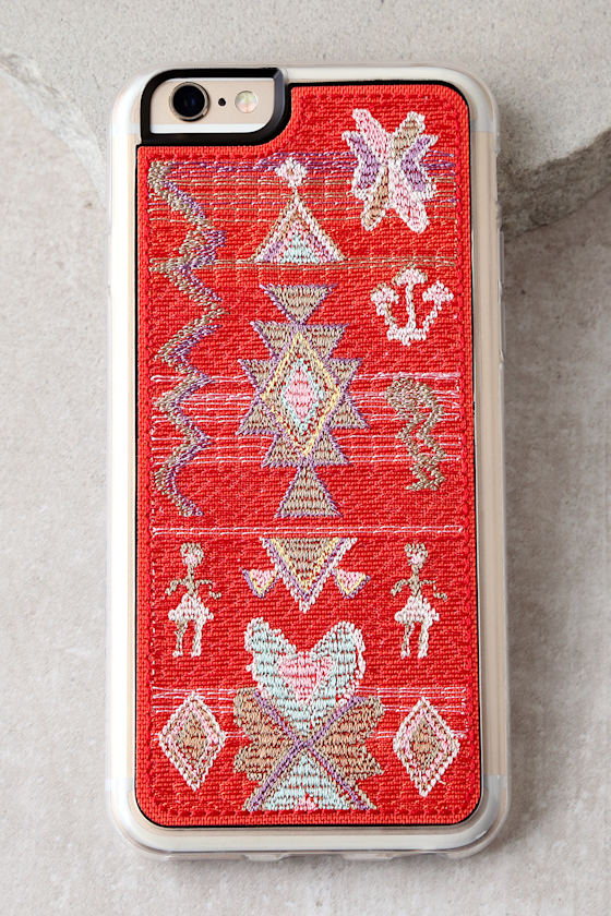 Zero Gravity Sahara Red Embroidered iPhone 6 and 6s Case 1