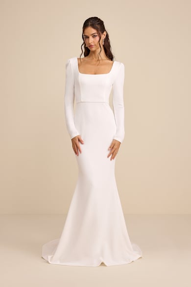 fitted lace wedding dress Frank & Eileen main image 1
