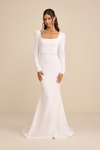 Jilla White Backless Long Sleeve Maxi Dress 1