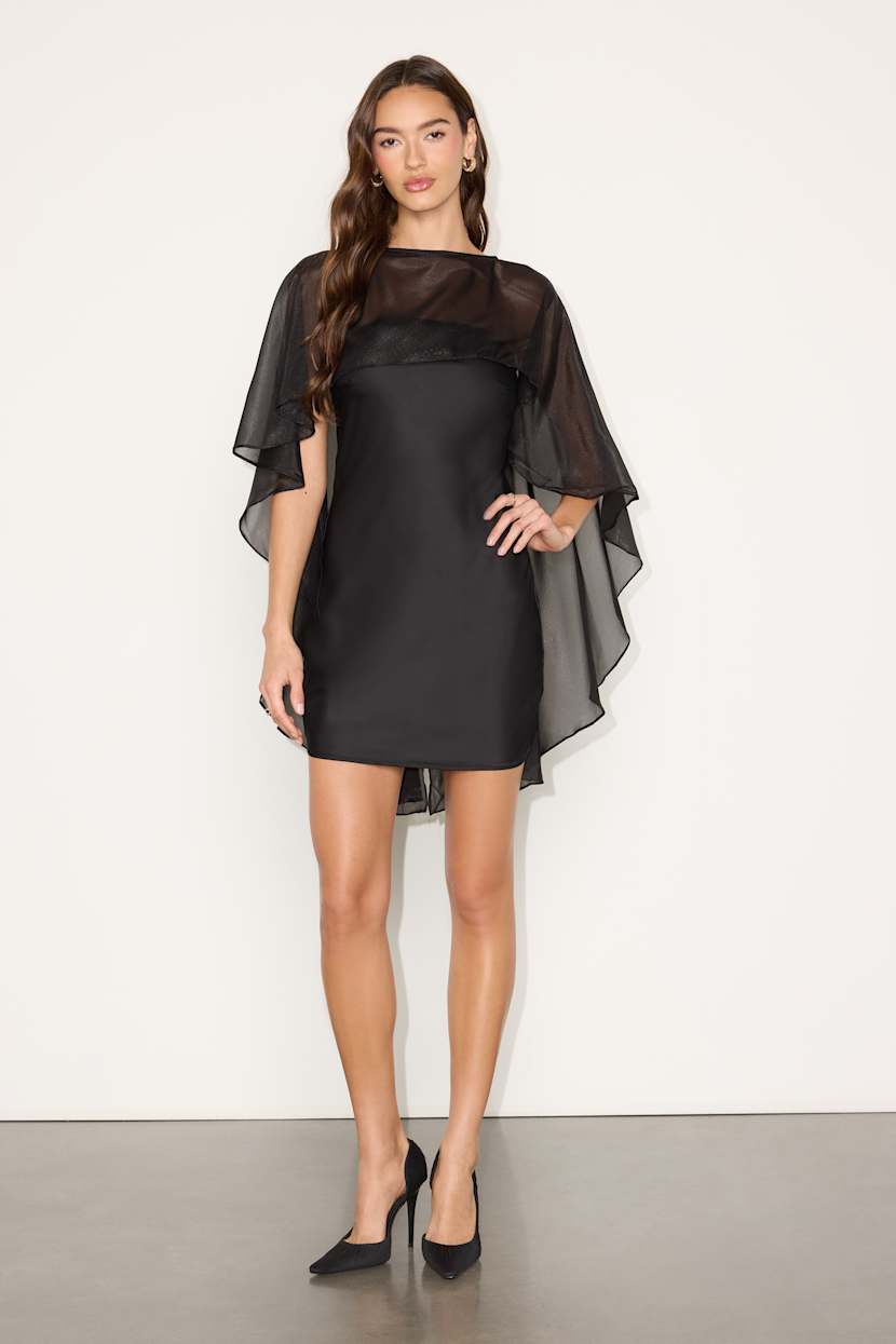 chinese dress ladies Boss Lady Cape Minidress - $285