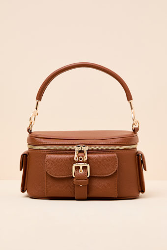 Cadia Brown Vegan Leather Crossbody Bag 1