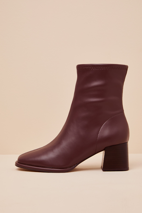 Pammy Brown Vegan Leather Boots 1