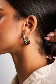 Barret Gold Tortoiseshell Hoop Three-Piece Earring Set 1